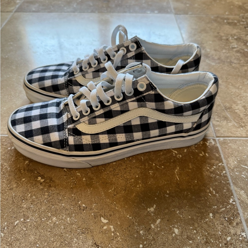Women’s Black and White Checkered Vans